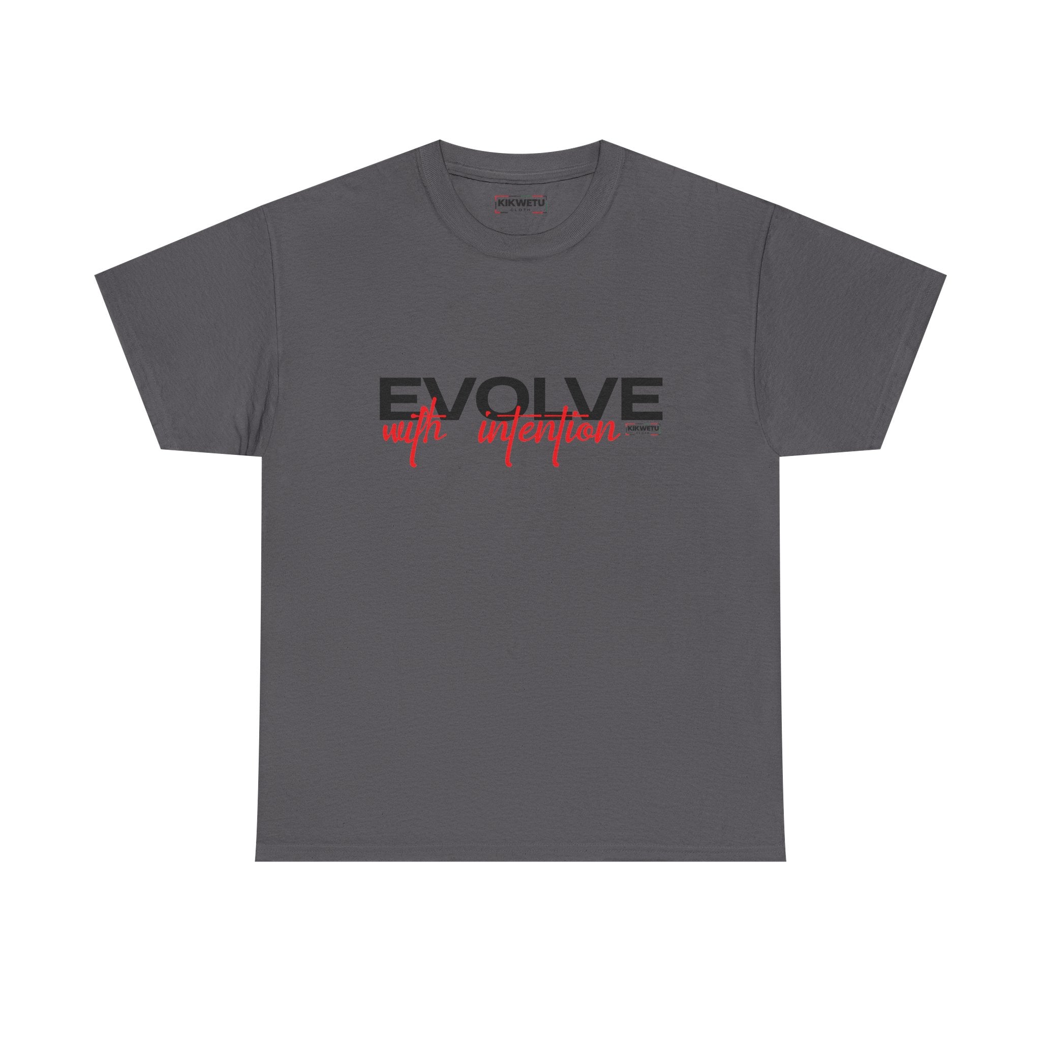 Evolve With Intention Tee — Motivational Graphic T‑Shirt